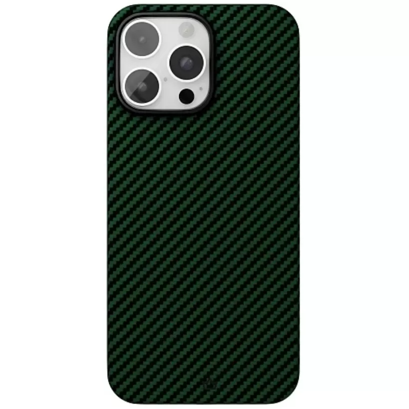 Чехол защитный "vlp" Kevlar Case с MagSafe для iPhone 16 Pro, зеленый